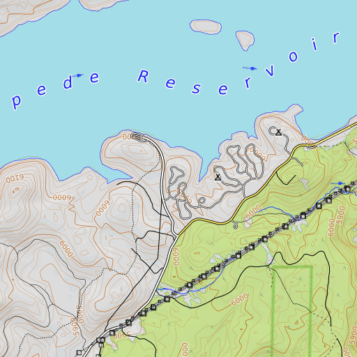 OpenTopoMap map of Logger Campground, CA