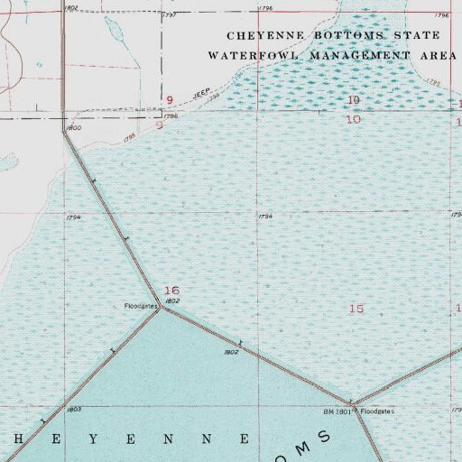 USGS 24K topo map of Pool 3A, KS