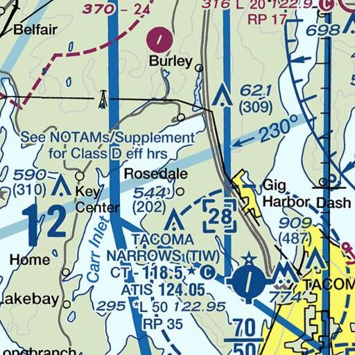 FAA VFR chart of Meyer Creek, WA