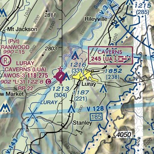 FAA VFR chart of Page County Jail, VA