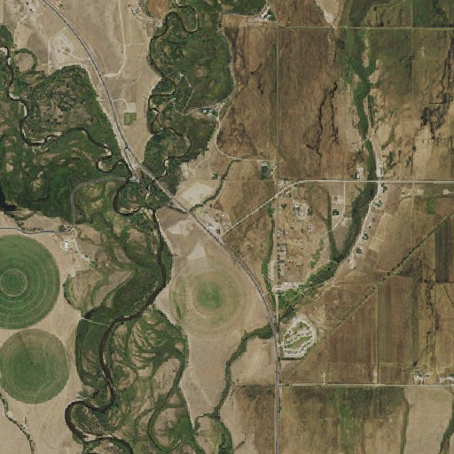 Aerial imagery of Boulder Post Office, WY
