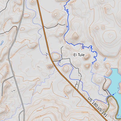 OpenTopoMap map of Chavez Ranch, AZ