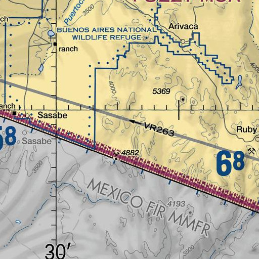 FAA VFR chart of Coches Windmill, AZ