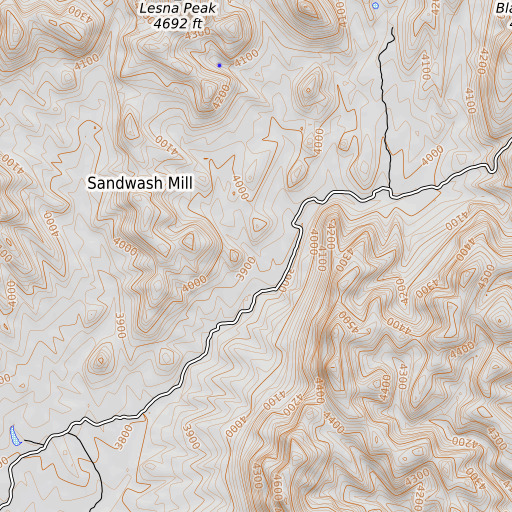 OpenTopoMap map of Coches Windmill, AZ