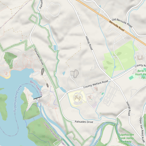 OpenStreetMap map of Berks County Prison, PA