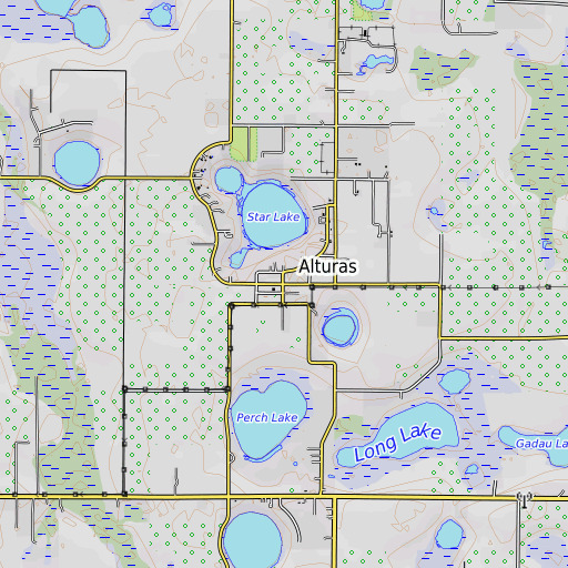 OpenTopoMap map of Alturas, FL