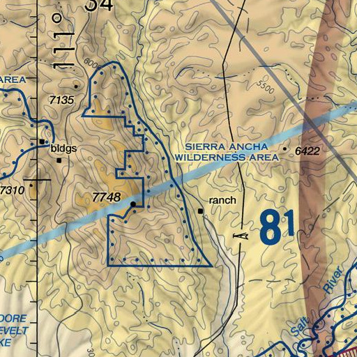 FAA VFR chart of Cold Spring Canyon, AZ