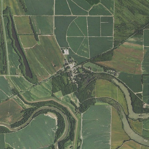 Aerial imagery of Widener Post Office, AR