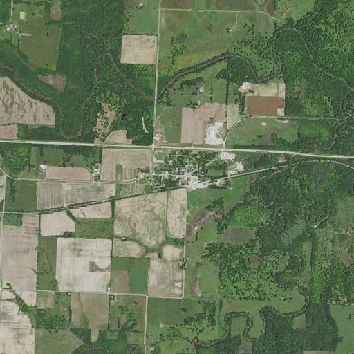 Aerial imagery of Deerfield Post Office, MO