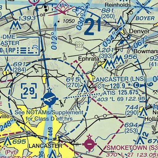 FAA VFR chart of Millway Run, PA