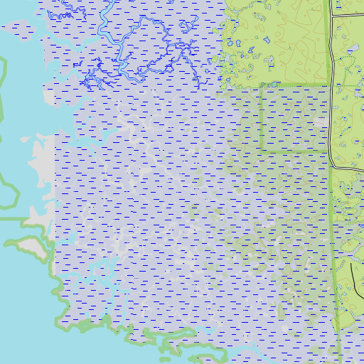 OpenTopoMap map of Beetree Slough, FL