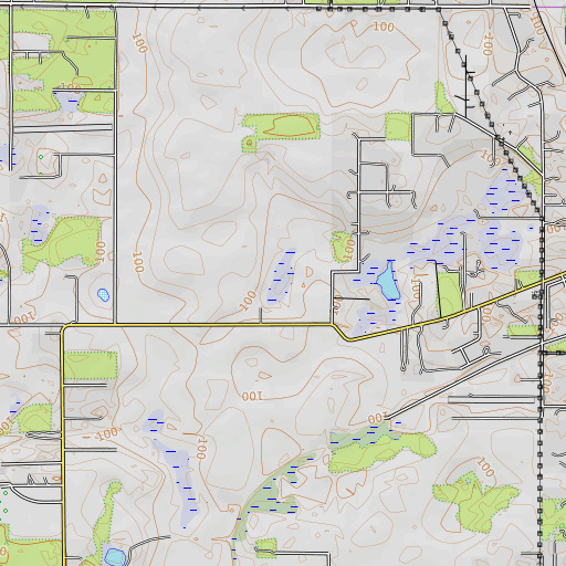 OpenTopoMap map of Block Pond, FL