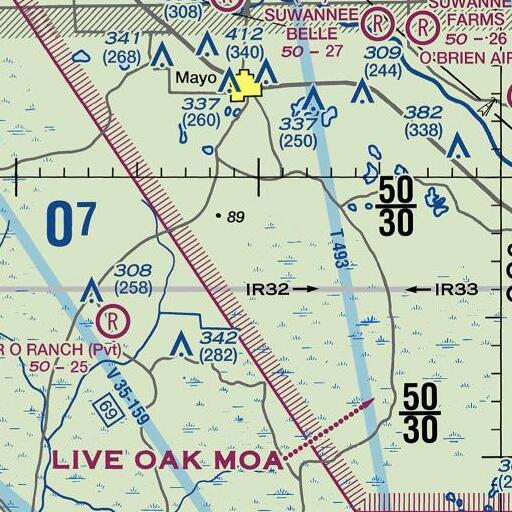 FAA VFR chart of Board Bay, FL