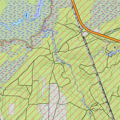 OpenTopoMap map of Boggy Branch, FL