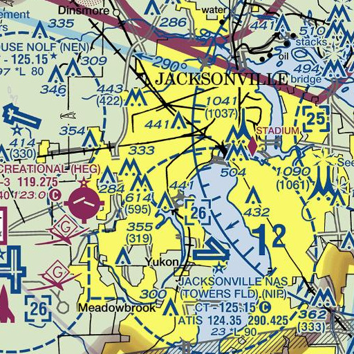 FAA VFR chart of Boone Park, FL