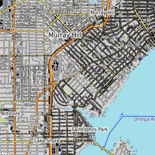 OpenTopoMap map of Boone Park, FL