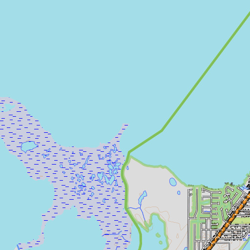 OpenTopoMap map of Bush Point, FL