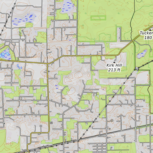 OpenTopoMap map of Camp Quarry, FL