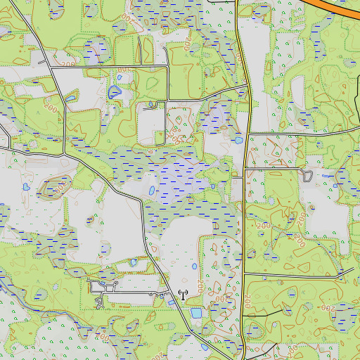 OpenTopoMap map of Caney Hammock, FL