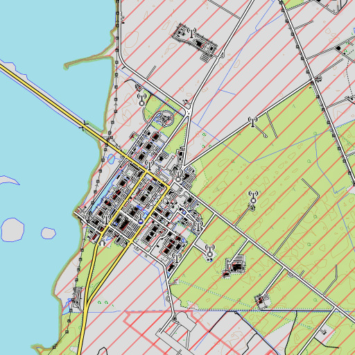 OpenTopoMap map of Central Control, FL