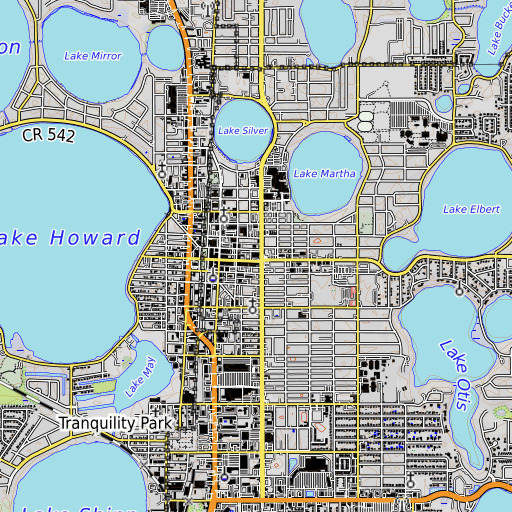 OpenTopoMap map of Central School, FL