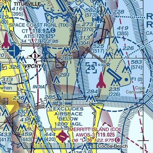 FAA VFR chart of Central Telemetry, FL