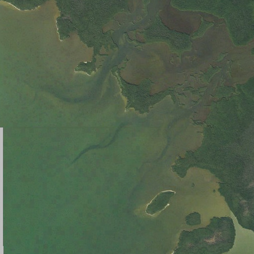 Aerial imagery of Chatham Bend, FL