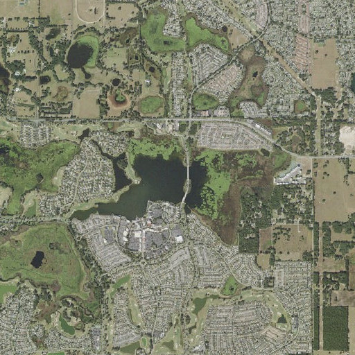 Aerial imagery of Cherry Lake, FL