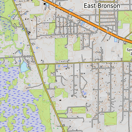 OpenTopoMap map of Cherry Sink, FL