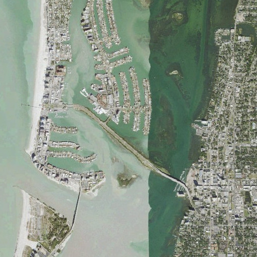 Aerial imagery of Clearwater Harbor, FL