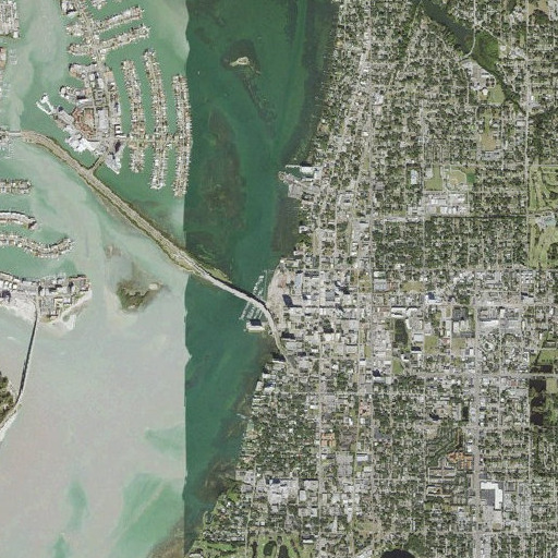 Aerial imagery of Coachman Park, FL