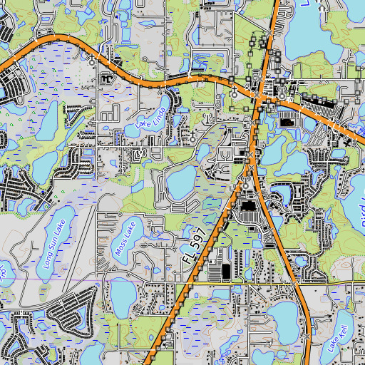 OpenTopoMap map of Como Lake, FL
