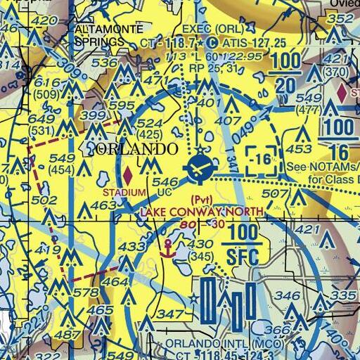 FAA VFR chart of Lake Como, FL