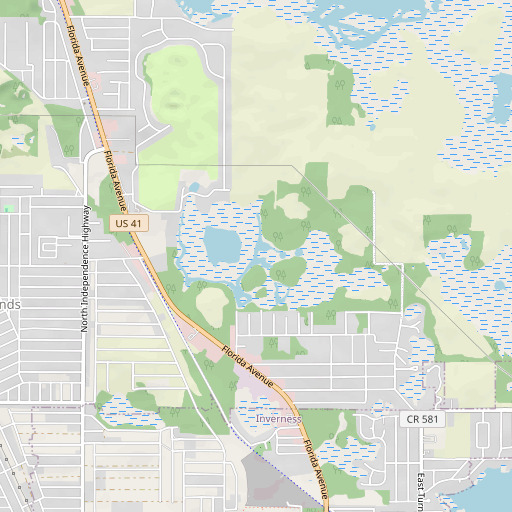 OpenStreetMap map of Connell Lake, FL