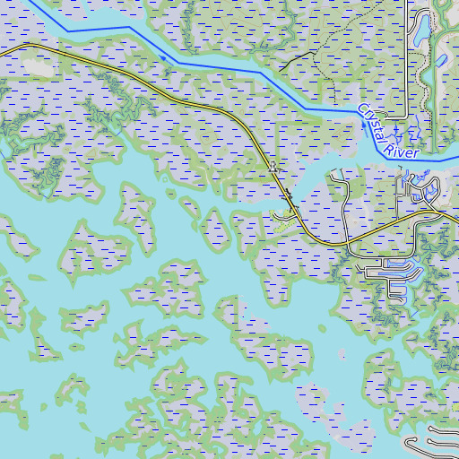 OpenTopoMap map of Coon Gap, FL