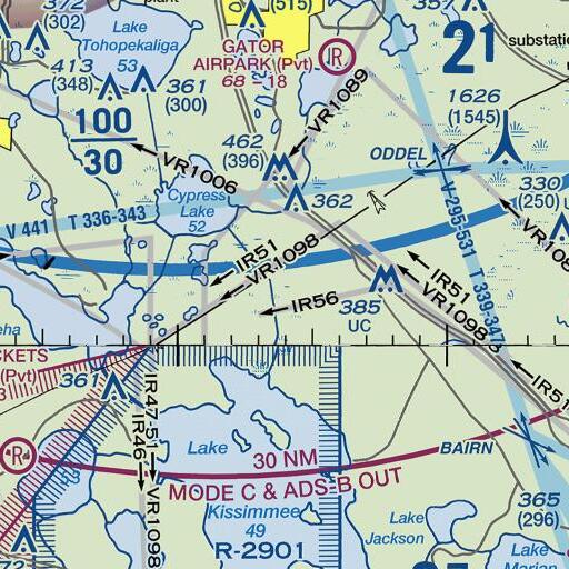FAA VFR chart of Coon Hammock, FL