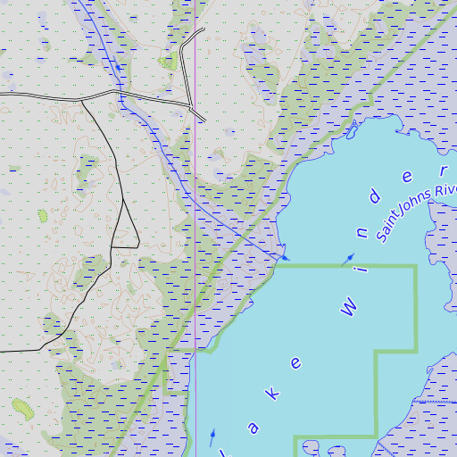 OpenTopoMap map of Cox Creek, FL
