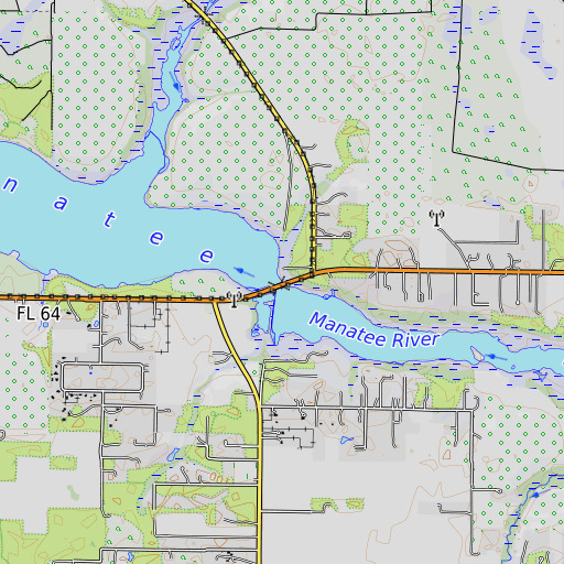 OpenTopoMap map of Craig Branch, FL