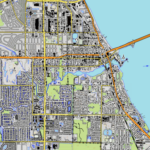 OpenTopoMap map of Crane Creek, FL
