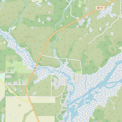 OpenStreetMap map of Crooked Creek, FL