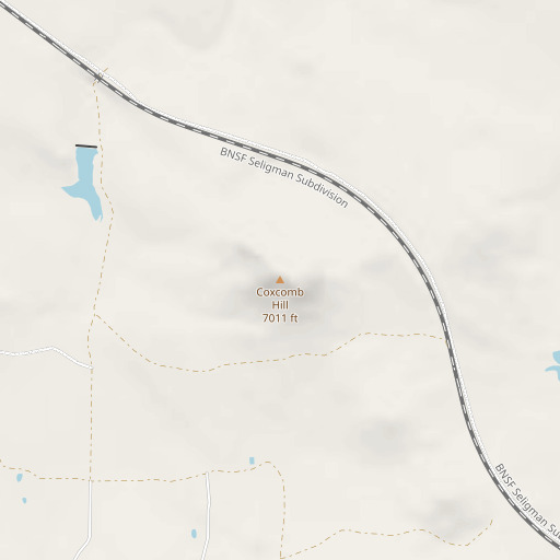 OpenStreetMap map of Coxcomb Hill, AZ