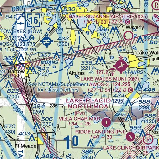 FAA VFR chart of Crystal Lake, FL