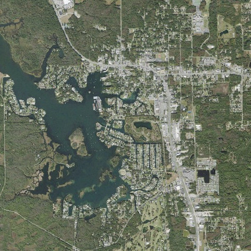 Aerial imagery of Crystal Spring, FL