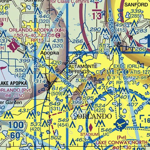 FAA VFR chart of Cub Lake, FL