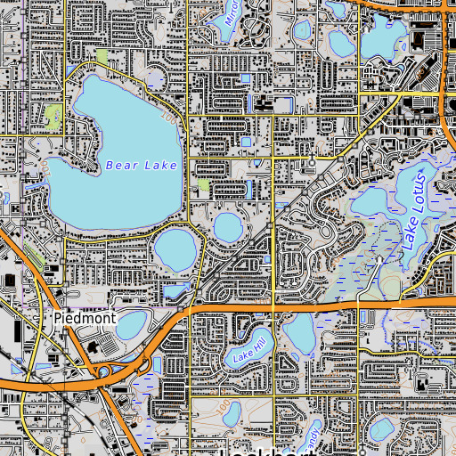 OpenTopoMap map of Cub Lake, FL