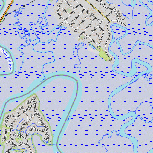 OpenTopoMap map of Cuno Creek, FL