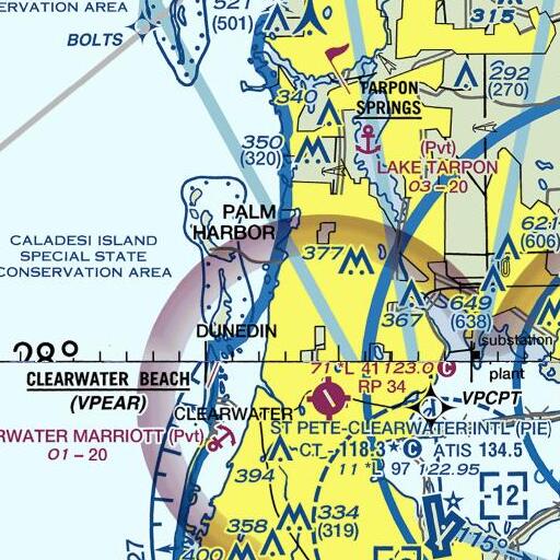 FAA VFR chart of Curlew Creek, FL