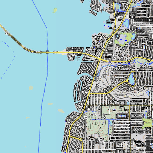 OpenTopoMap map of Curlew Creek, FL