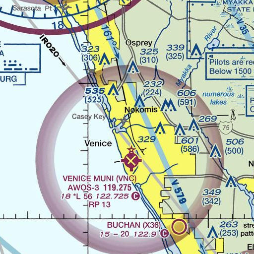 FAA VFR chart of Curry Creek, FL
