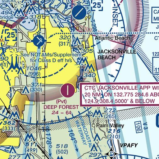 FAA VFR chart of Cut Creek, FL